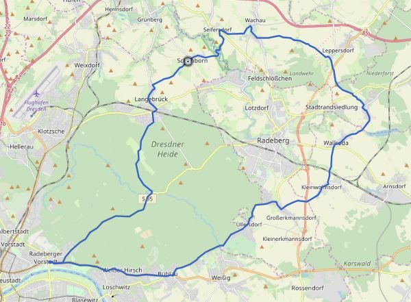 Dresden Wachau GPX Track auf Karte