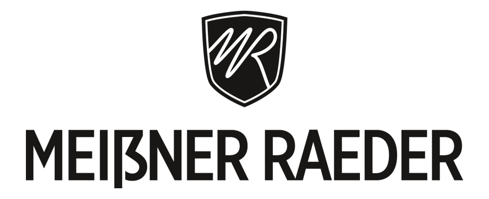Meißner Raeder Fahrradladen Logo mit Wappen und Schriftzug Meißner Raeder